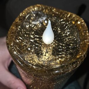 Qvs Gold Led Flameless Candle